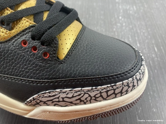 Cheap Husky Gold Jordan Air 3 CK9246-067 Black WMNS 0724